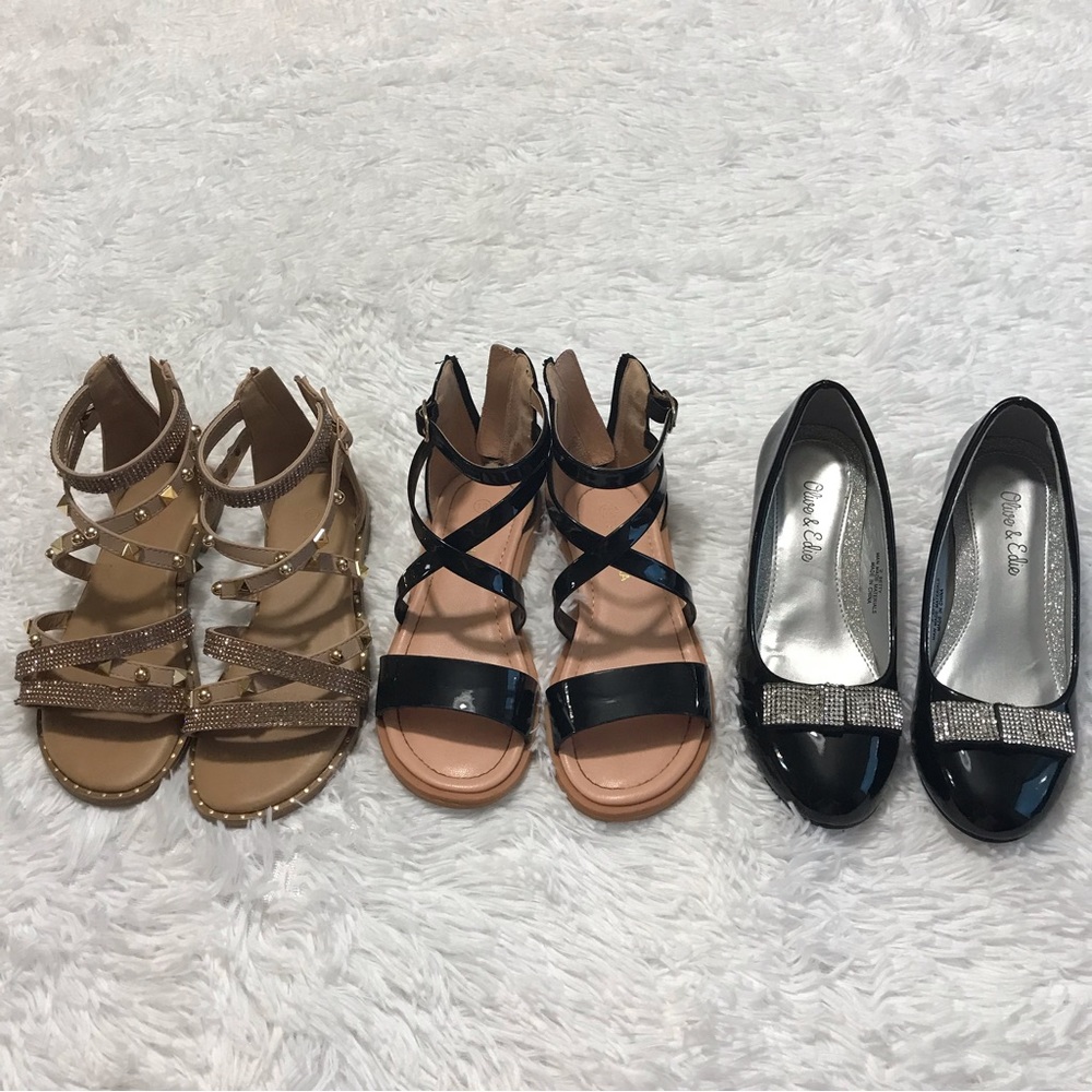 Girls Sandals and Heels different sizes.